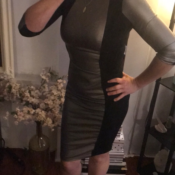 Bodycon Black & Silver Party Dress - Picture 3 of 8